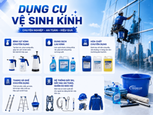 Dụng cụ vệ sinh kính Hương Giang Clean