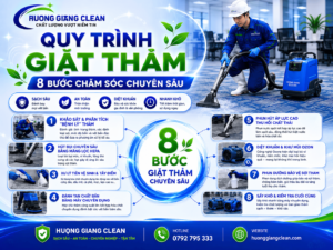 quy trình giặt thảm 8 bước