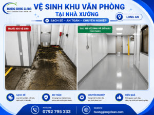 vệ sinh khu văn phòng trong nhà xưởng