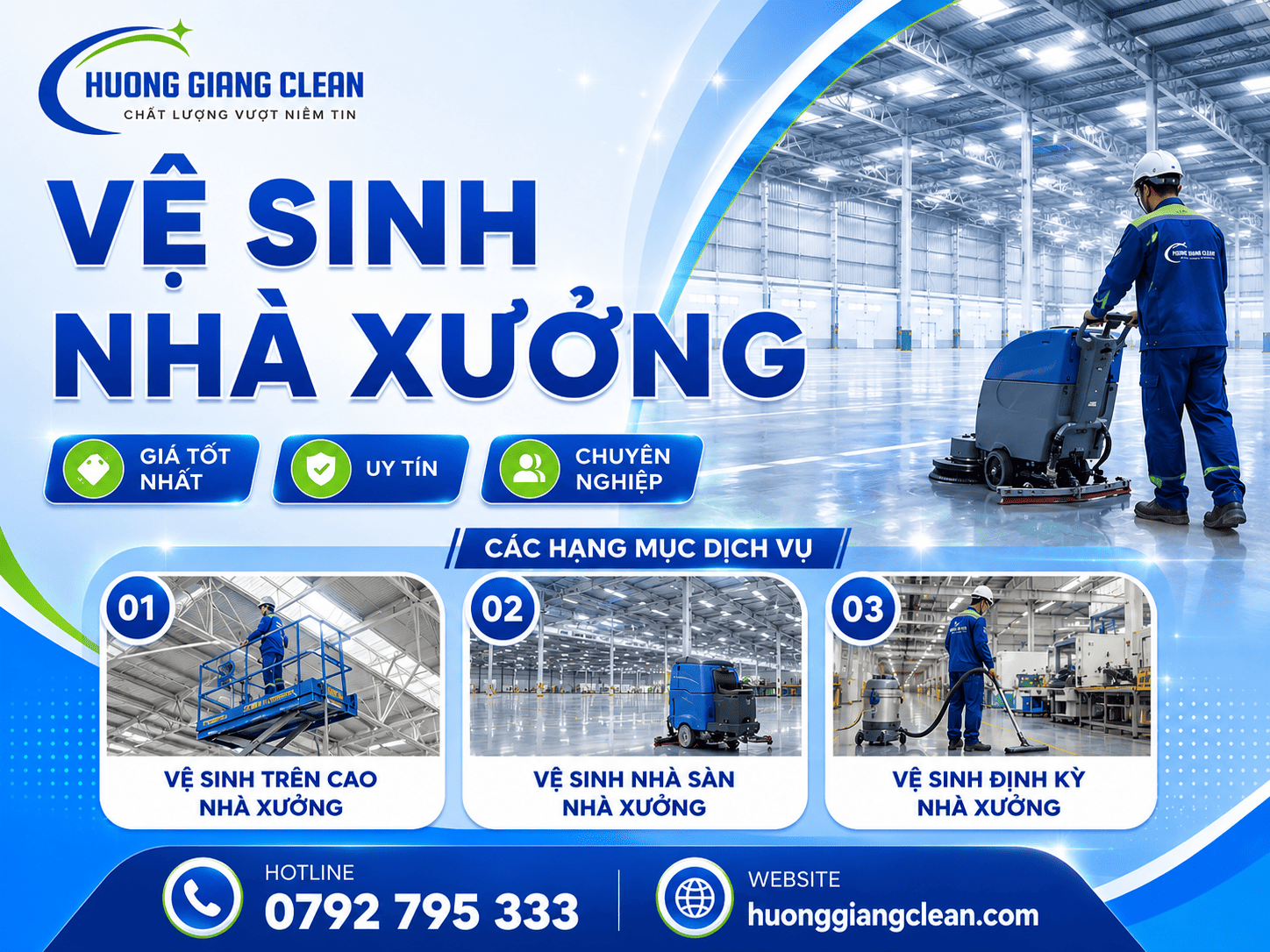 vệ sinh nhà xưởng, hương giang clean, dịch vụ vệ sinh nhà xưởng