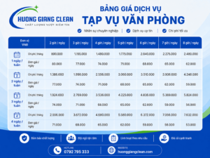 Bảng giá dịch vụ tạp vụ văn phòng, tạp vụ văn phòng,