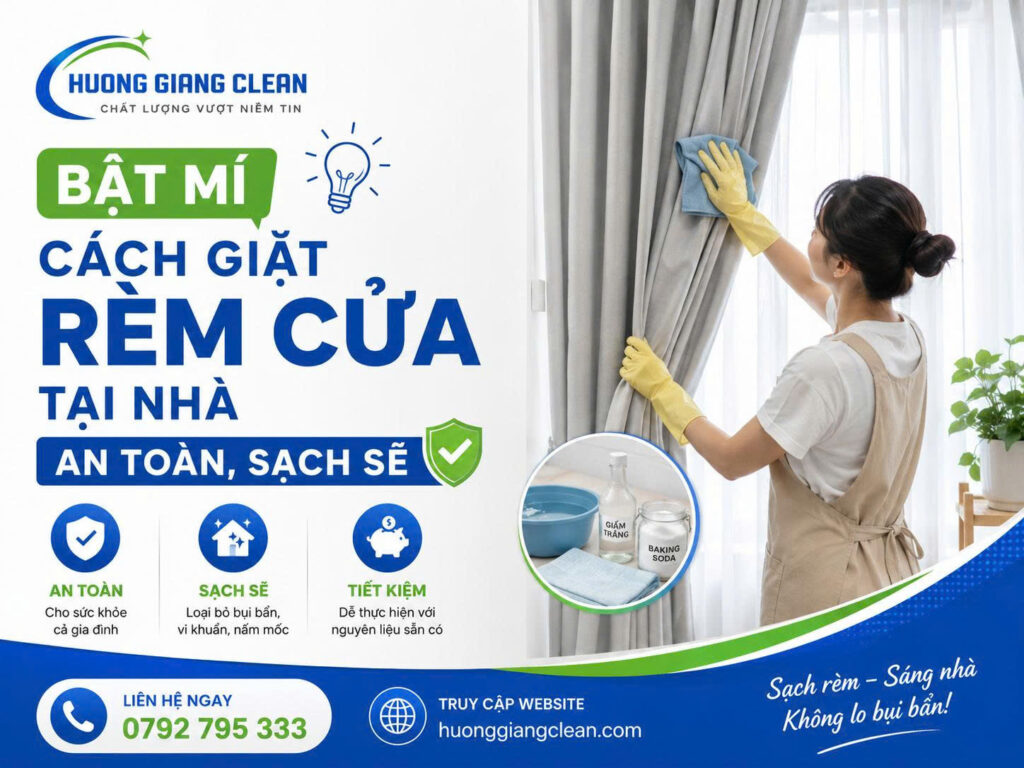 Bật mí cách giặt rèm cửa tại nhà