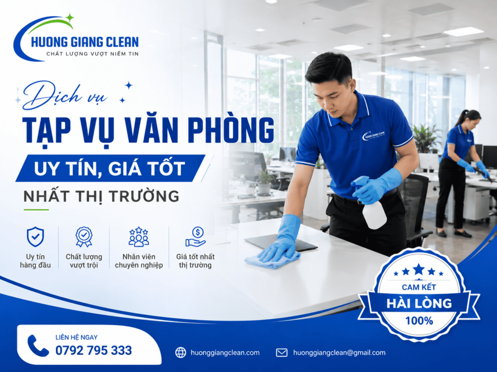 Poster dịch vụ tạp vụ văn phòng, cung ứng tạp vụ văn phòng
