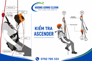 Kiểm tra Ascender, kiểm tra thiết bị đu dây lau kính, quy tắc an toàn đu dây