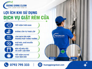 Hương Giang Clean, dịch vụ giặt rèm cửa, giặt rèm cửa tại nhà