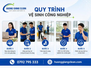 Quy trình vệ sinh công nghiệp tại Hương Giang Clean
