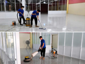 Vệ sinh sàn nhà xưởng, hương giang clean