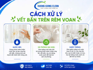 cách xử lý vết bẩn trên rèm voan