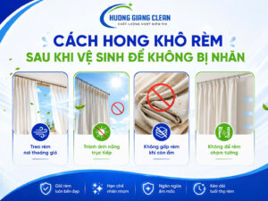 cách hong khô rèm không bị nhăn, vệ sinh rèm cửa tại nhà