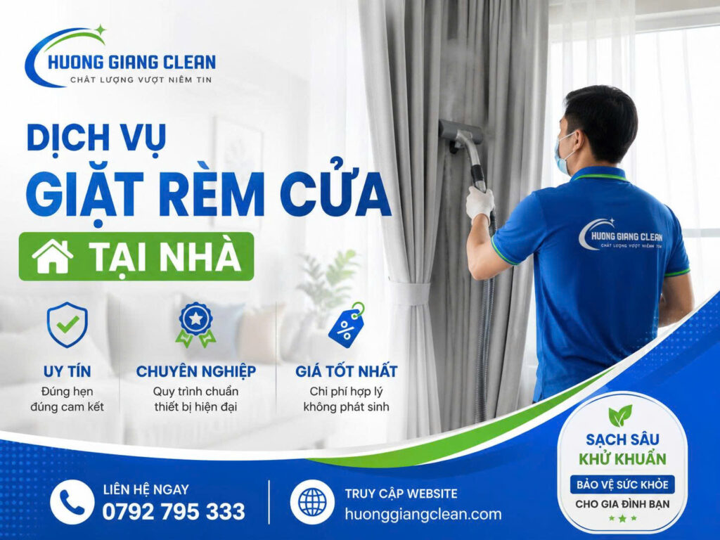Dịch vụ giặt rèm cửa tại nhà