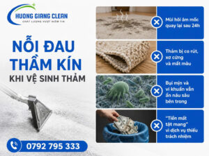 Nỗi đau thầm kín khi vệ sinh thảm