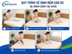 Quy trình vệ sinh nệm cao su tại nhà