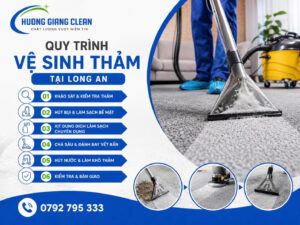 Quy trình vệ sinh thảm, quy trình giặt thảm long an