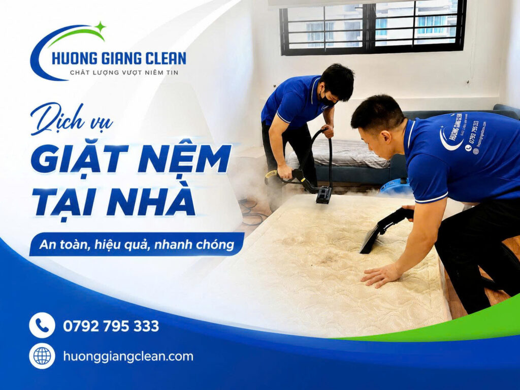 dịch vụ giặt nệm tại nhà hương giang clean, giặt nệm tại nhà,