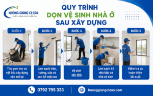 Quy trình dọn vệ sinh nhà ở sau xây dựng